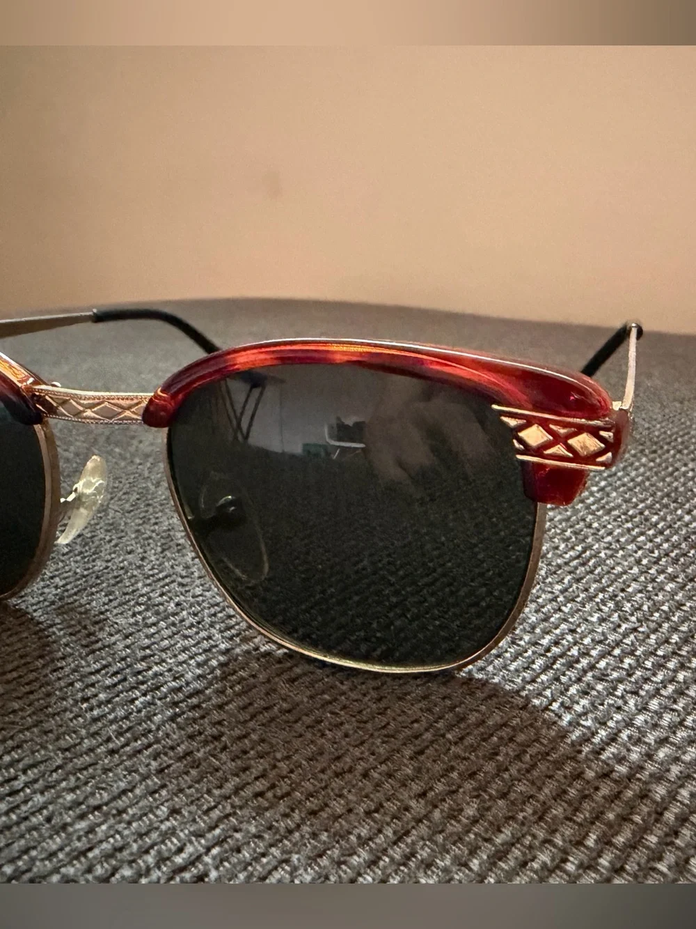 Tortoiseshell and Gold Clubmaster Sunglasses
